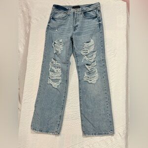 Aeropostale Light Blue Distressed Boyfriend Jeans C3